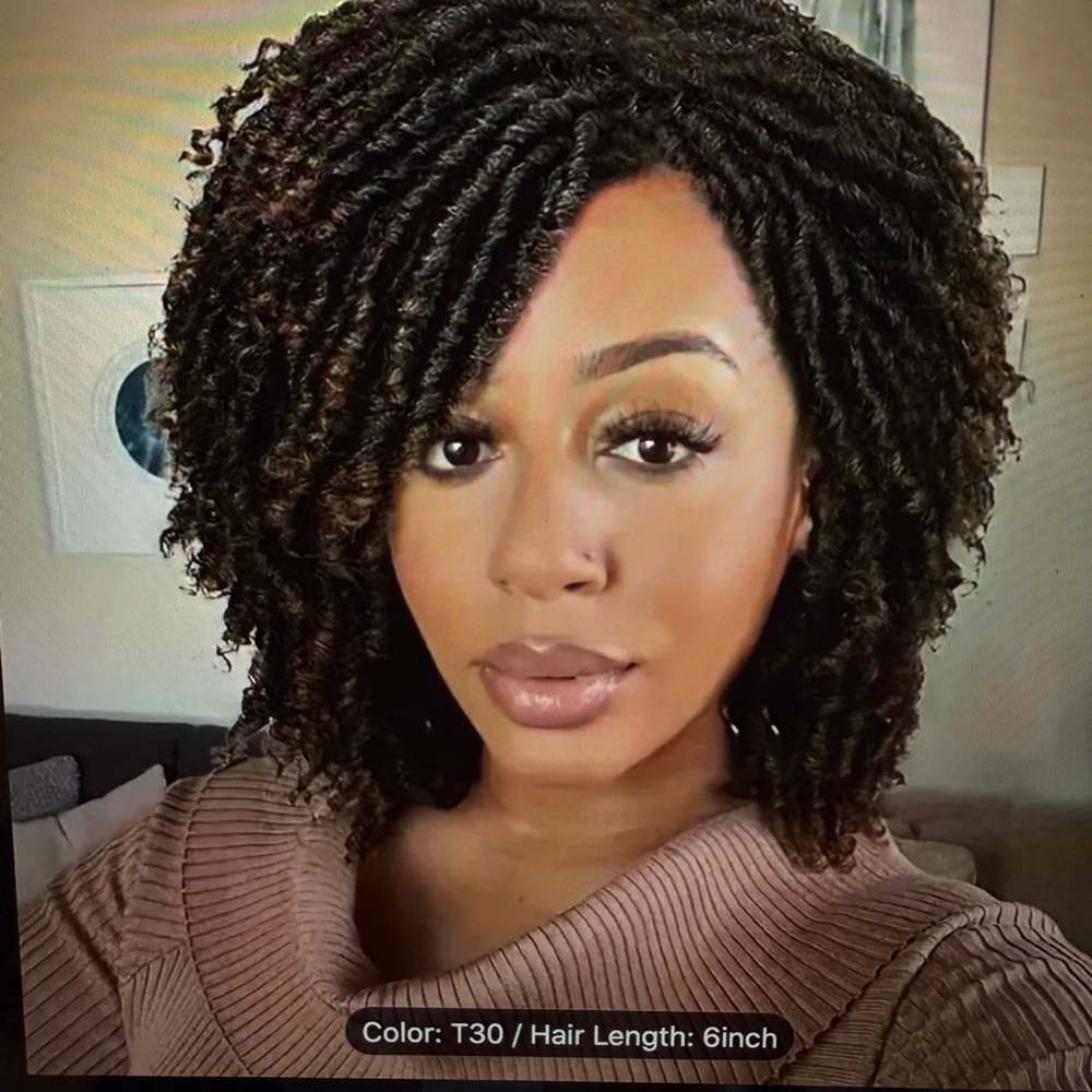 180 % Density Afro Curly  Dreadlock Wig - Breathable Net Cap. T/30